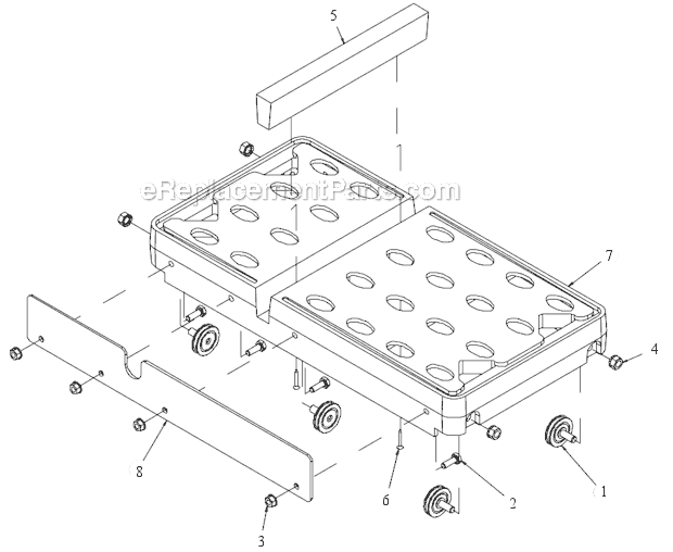 Page C Diagram and Parts List for MK-1280  MK Diamond Concrete Saw